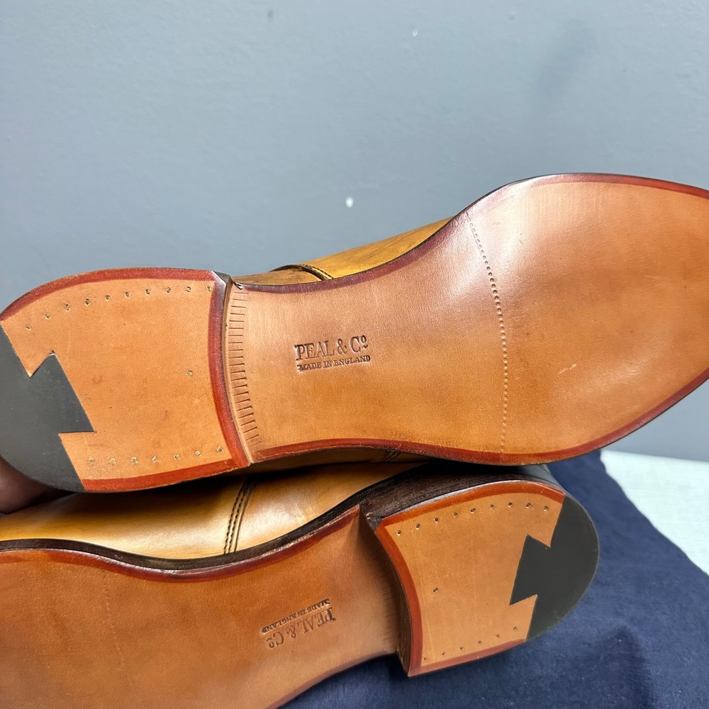 Brooks Brothers Peal & Co Mens Chestnut Burnished Leather Jodhpur Boots 10 D NEW - Picture 9 of 16